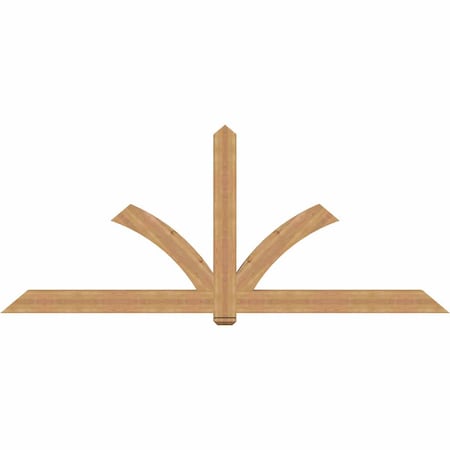 Ekena Millwork Redmond Timber Gable Bracket, Western Red Cedar, 108"W x 45"H x 3 1/2"D x 5 1/2"F, 10/12 Pitch GBW108X45X0406RED00SWR